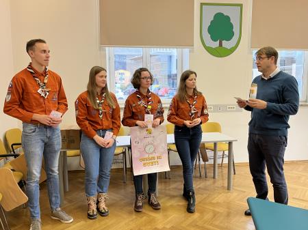 Skavti Koroška 2 (Steg Črni panter), župan dr. Tomaž Rožen